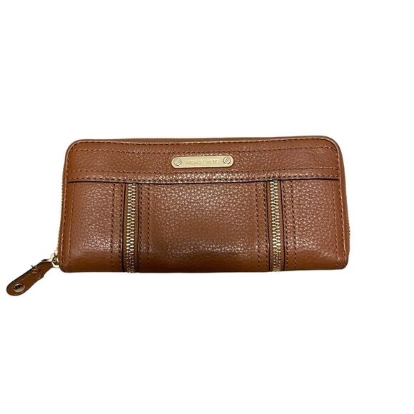 Michael Kors Moxley Zip Around Leather Wallet Deep Tan - Picture 2 of 6